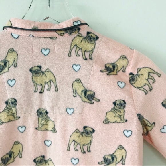 PJ Salvage Printed Flannel Pajama Set Pink L - Picture 7 of 16